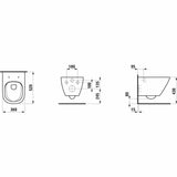 Laufen Wall Hung Toilet Laufen Lua Rimless Wall Hung Toilet with Soft Close Seat