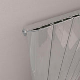 Eastbrook Panel Radiator Eastbrook Peretti Straight Vertical Aluminium Radiator in Polished Aluminium