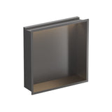 Crosswater Shower Niche Slate Crosswater Square Shower Niche with LED - 305 x 305 x 80mm for Stud Walls