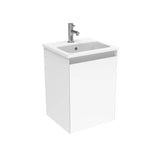 Saneux Cloakroom Vanity Unit Matte White / 1 Hole Saneux Uni 400mm Wall Mounted One Door Vanity Unit with Basin