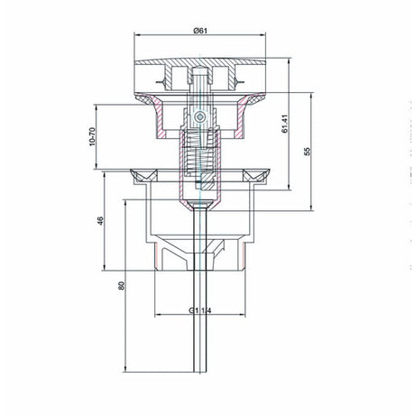 Britton Basin Waste Britton Universal Click Clack Basin Waste