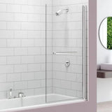 Merlyn Bath Screen Merlyn 8mm Square Single Panel Pivot Bath Screen with Towel Rail