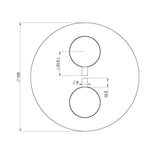 Crosswater Concealed Shower Valve Crosswater MPRO Industrial Crossbox 1 Outlet Trimset in Chrome