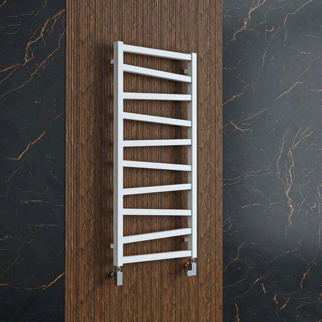 Crosswater Designer Towel Radiator Crosswater Wedge Heated Towel Rail - 500 x 1096mm  - Soft White Matt