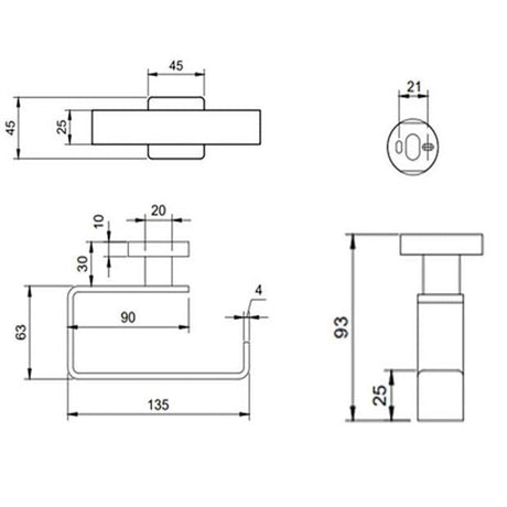 Villeroy & Boch Toilet Roll Holder Villeroy & Boch Elements - Striking Toilet Roll Holder