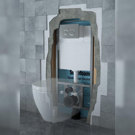 Saneux Wall Hung WC Frame Saneux Flushe 2.0 1140mm Universal Framed Cistern with Front Flush