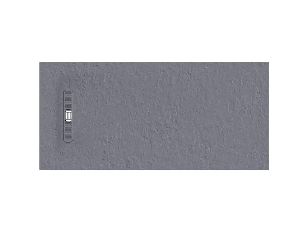 Crosswater Rectangle Shower Tray Light Grey / 800 x 1700 Crosswater Vito Textured Rectangle Shower Tray with Waste