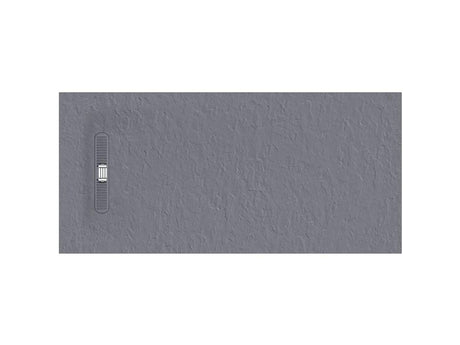 Crosswater Rectangle Shower Tray Light Grey / 800 x 1700 Crosswater Vito Textured Rectangle Shower Tray with Waste