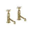 Burlington Pillar Basin Tap Burlington Guild Basin Pillar Tap with Long Nose (Pair) - Gold