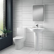 Aquarius Bathrooms Pedestal Basin Aquarius Metric/Vista/Origin 560mm 1 Tap Hole Basin with Full Pedestal