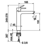 Laufen Tall Basin Tap Laufen Pro X Eco+ Tall Basin Mixer Tap