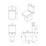 Aquarius Bathrooms Close Coupled Toilet Aquarius Paragon Rimless Close Coupled Square Flush to Wall Toilet with Soft Close Seat