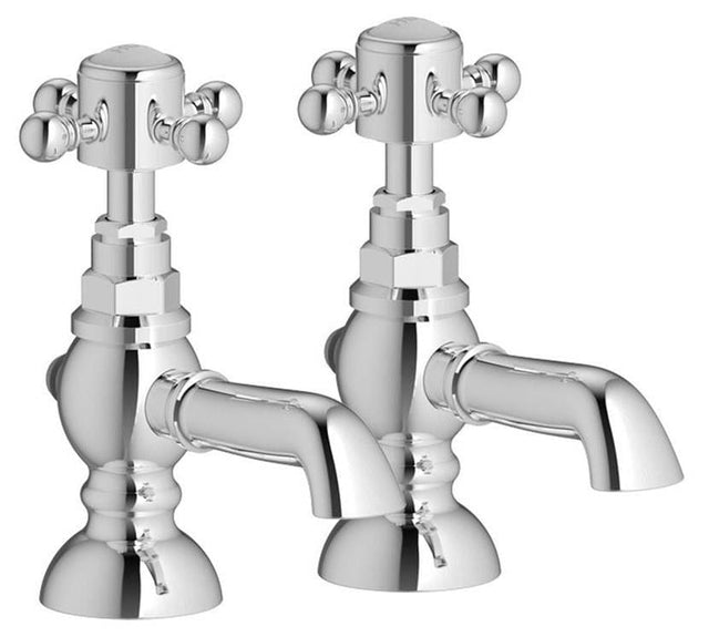 Aqaurius Pillar Basin Tap Chrome Aquarius Chic Basin Pillar Taps (Pair)