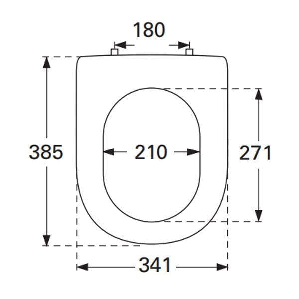 Villeroy and Boch Back To Wall Toilet Villeroy & Boch Subway 2.0 Compact Back to Wall Toilet with Direct Flush and Soft Close Seat