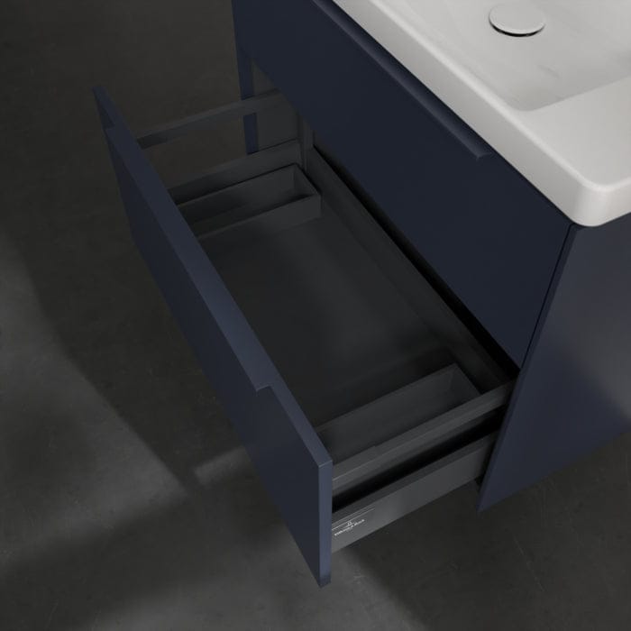 Villeroy & Boch Wall Mounted Vanity Unit Villeroy & Boch Subway 3.0 Wall Hung 800mm Two Drawer Vanity Unit with Basin