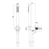 Crosswater Shower Handset Crosswater 3ONE6 Shower Handset, Hose and Wall Outlet