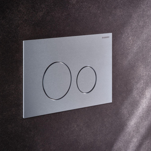 Geberit Flush Plate Brushed Stainless Steel Geberit Sigma Round Stainless Steel Flush Plate