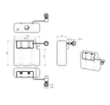 Aquarius Bathrooms Back to Wall Toilet Aquarius Laura Back to Wall Rimless Toilet Bundle with Pan, Cistern and Flush Button
