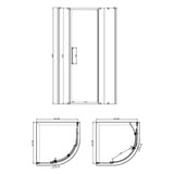 Crosswater Quadrant Shower Enclosure Crosswater Asura 8mm Quadrant Sliding Shower Door