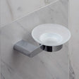 Vado Soap Dish Vado Photon Frosted Glass Soap Dish and Holder in Chrome