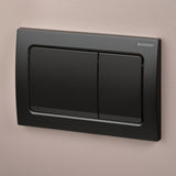 Geberit Flush Plate Black Matt Geberit Alpha Flush Plate with Square Buttons