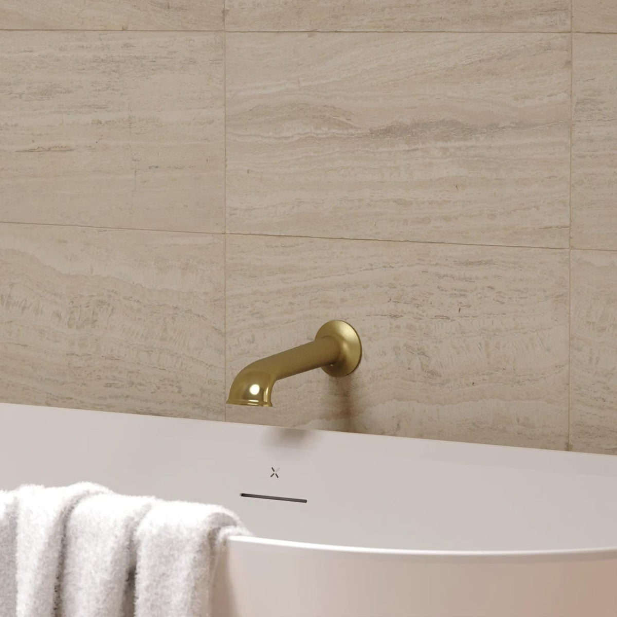Crosswater Bath Spout Brushed Brass Crosswater Belgravia Bath Spout