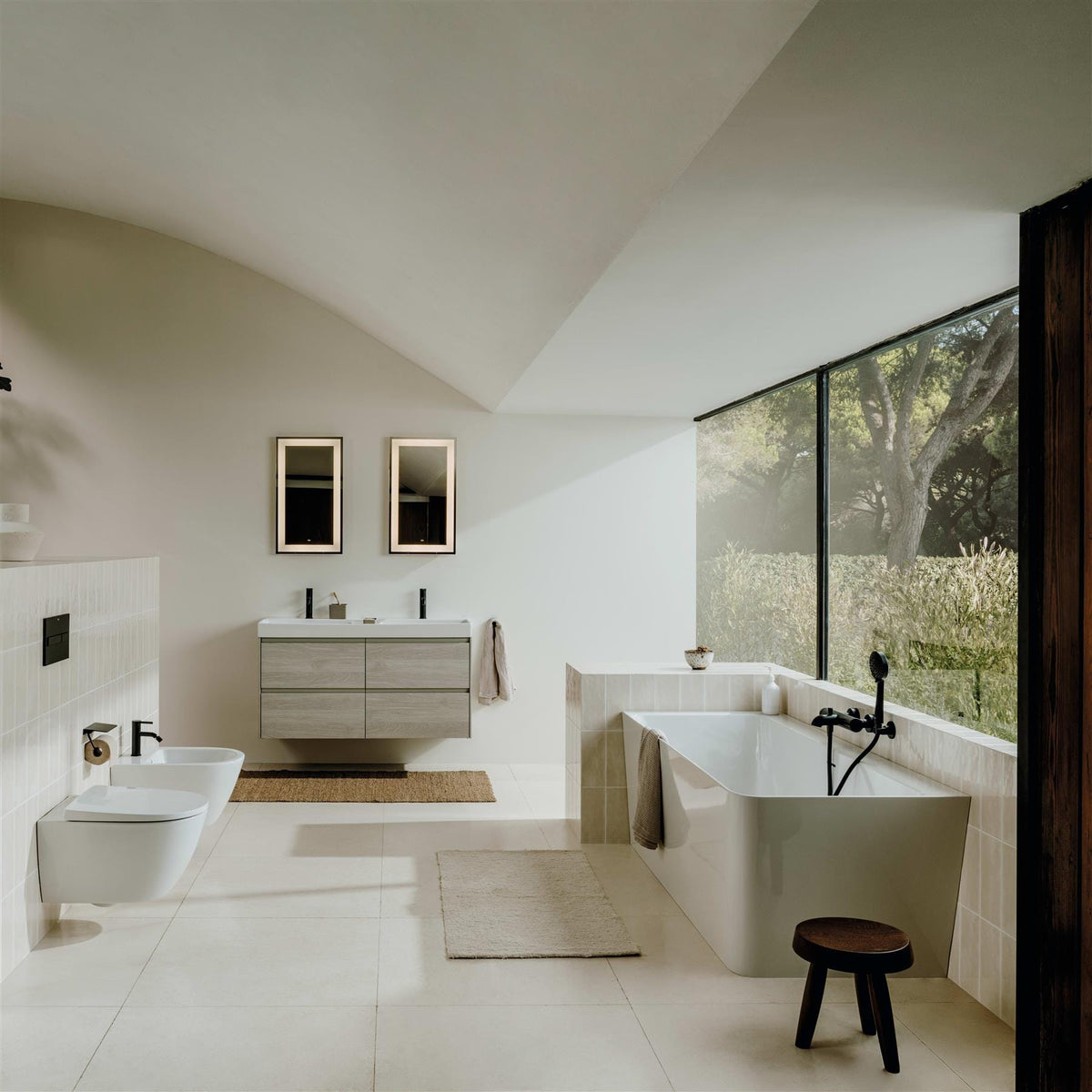 Roca Corner Bath Roca Ona Asymmetric Corner Stonex® Bath
