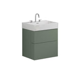 Crosswater Wall Mounted Vanity Unit Crosswater Avenue Vanity Unit with Basin - 600mm - Two Drawer - Wall Mounted