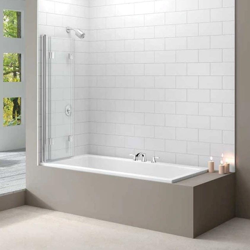 Merlyn Bath Screen Merlyn 8mm 3 Panel Folding Hinged Bath Screen