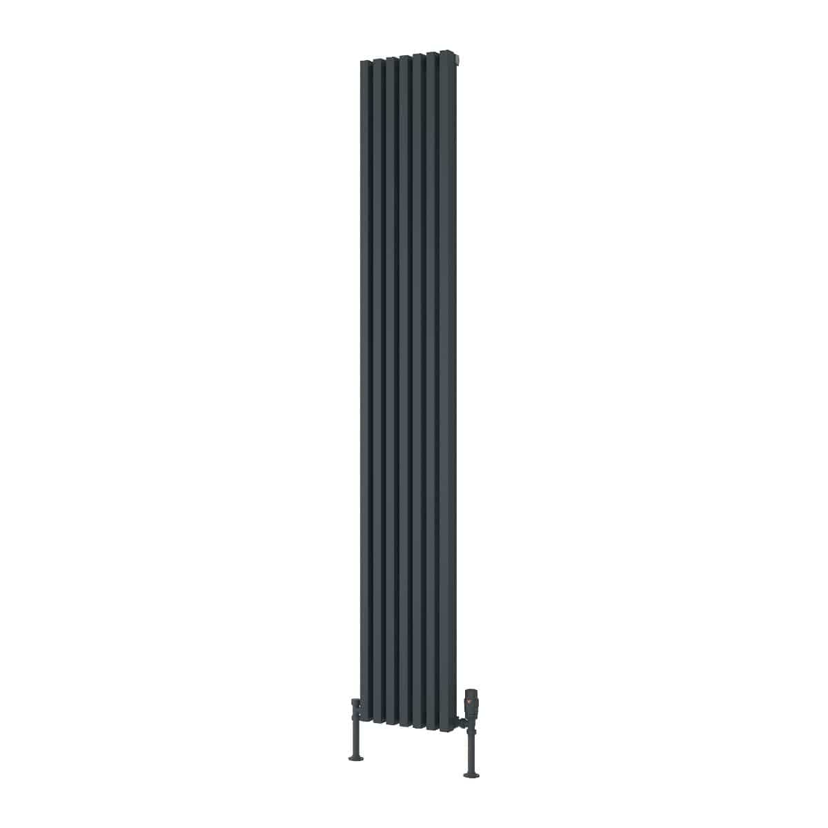 Reina Panel Radiator 1800 x 270mm / Anthracite Reina Albano Central Heating Vertical Radiator