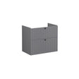 VitrA Wall Mounted Vanity Unit Matt Grey / Integra VitrA Root Groove Wall Mounted 2 Drawer 800mm Vanity Unit with Basin