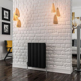 Eastbrook Panel Radiator 600 x 470 / Central Heating Eastbrook Guardia Straight Horizontal Aluminium in Matt Black