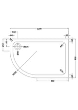 Aquarius Quadrant Shower Tray Aquarius Urbano Offset Quadrant 45mm Stone Resin Shower Tray in White