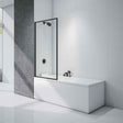 Merlyn Bath Screen Matt Black Merlyn 8mm Fixed Framed Single Square Bath Screen