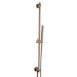 JTP Shower Riser Rail Brushed Bronze JTP VOS Slide Rail with Single Function Shower Handset and Hose with Bottom Outlet