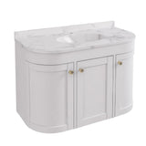 Eastbrook Wall Mounted Vanity Unit Matt White / White Polymarble Eastbrook Hardwick Traditional 900mm Wall Hung Vanity Unit with Basin
