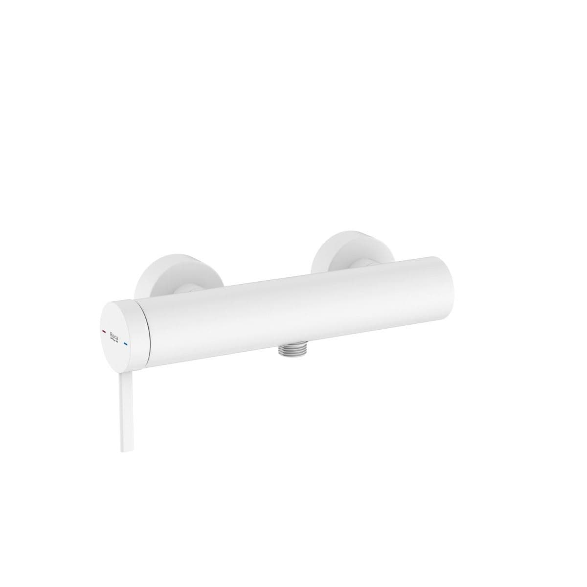 Roca Exposed Shower Valve Matt White Roca Ona Wall Mounted Single Lever Manual Shower Mixer Valve
