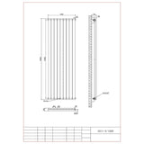 Aquarius Bathrooms Column Radiator Aquarius Athens Single Vertical Column Radiator in White