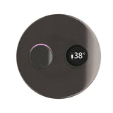 TED Concealed Shower Valve Gun Metal Grey TED Togo 2/3 Outlet Digital Shower Valve with Large Round Plate
