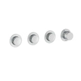 Roca Concealed Shower Set Roca T-Multi Switch Thermostatic Concealed Shower Valve with Rainshower Head, Shower Handset and  Overflow Bath Filler