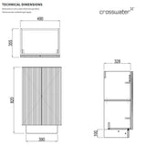 Crosswater Floor Standing Vanity Unit Crosswater Limit 500mm Floorstanding Vanity Unit with Ceramic Basin