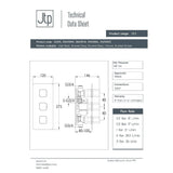 JTP Concealed Shower Valve JTP HIX 2 Outlet, 3 Handle Horizontal Thermostatic Concealed Shower Valve