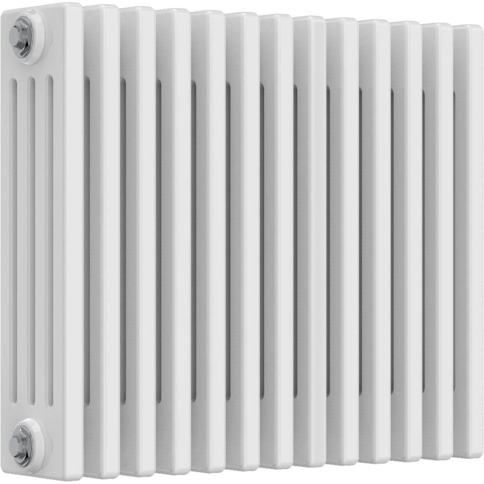 Aquarius Bathrooms Column Radiator 500mm x 605mm Aquarius Foundry Horizontal 4 Column Radiator in White