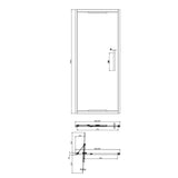 Crosswater Infold Shower Door Crosswater Asura 8mm Infold Shower Door