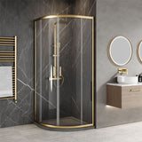 Aquarius Bathrooms Quadrant Shower Enclosure Brushed Brass / 900x900mm Aquarius Urbano 6mm Quadrant Shower Enclosure 1850mm