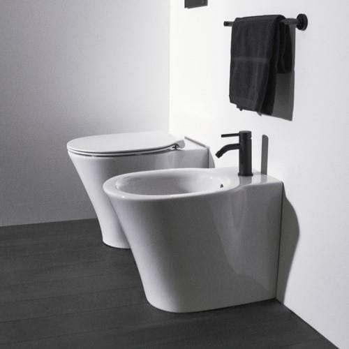 Ideal Standard Bidet Tap Ideal Standard Ceraline Single Lever Bidet Mixer Tap with Metal Pop-Up Waste in Silk Black