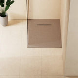 Crosswater Rectangle Shower Tray Brown / 800 x 1000 Crosswater Vito Textured Rectangle Shower Tray with Waste