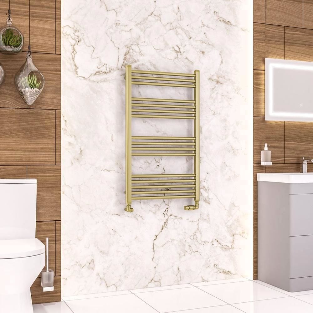 Eastbrook Wendover Straight Heated Towel Rail in Brushed Brass