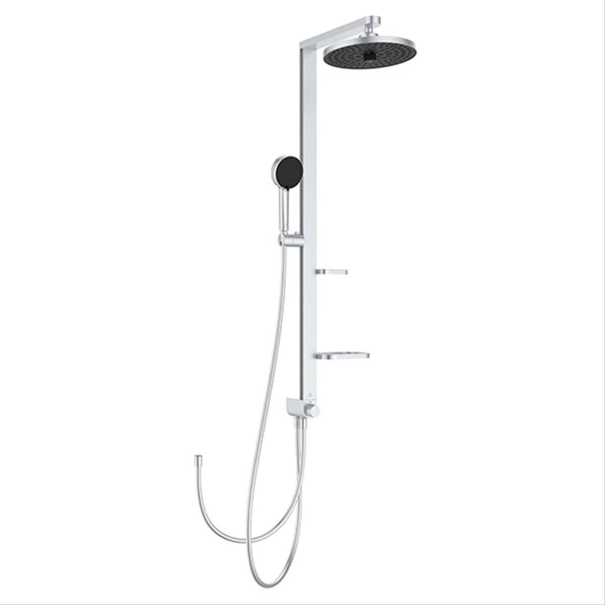 Ideal Standard Shower Riser Rail Ideal Standard Ceratherm ALU+ Rigid Riser Rail with Diverter, Showerhead, Handset and Shelves
