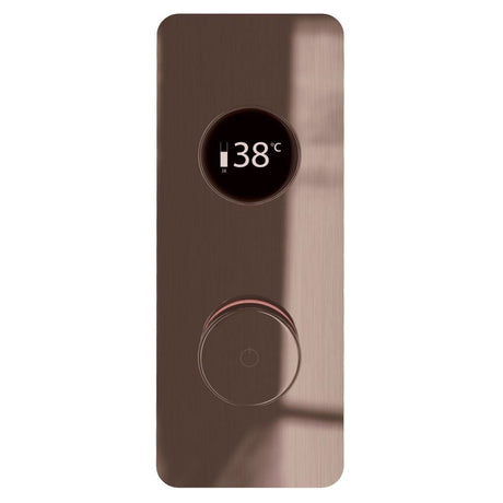 TED Concealed Shower Valve Brushed Bronze TED Togo 2/3 Outlet Concealed Digital Shower Valve with Square Plate